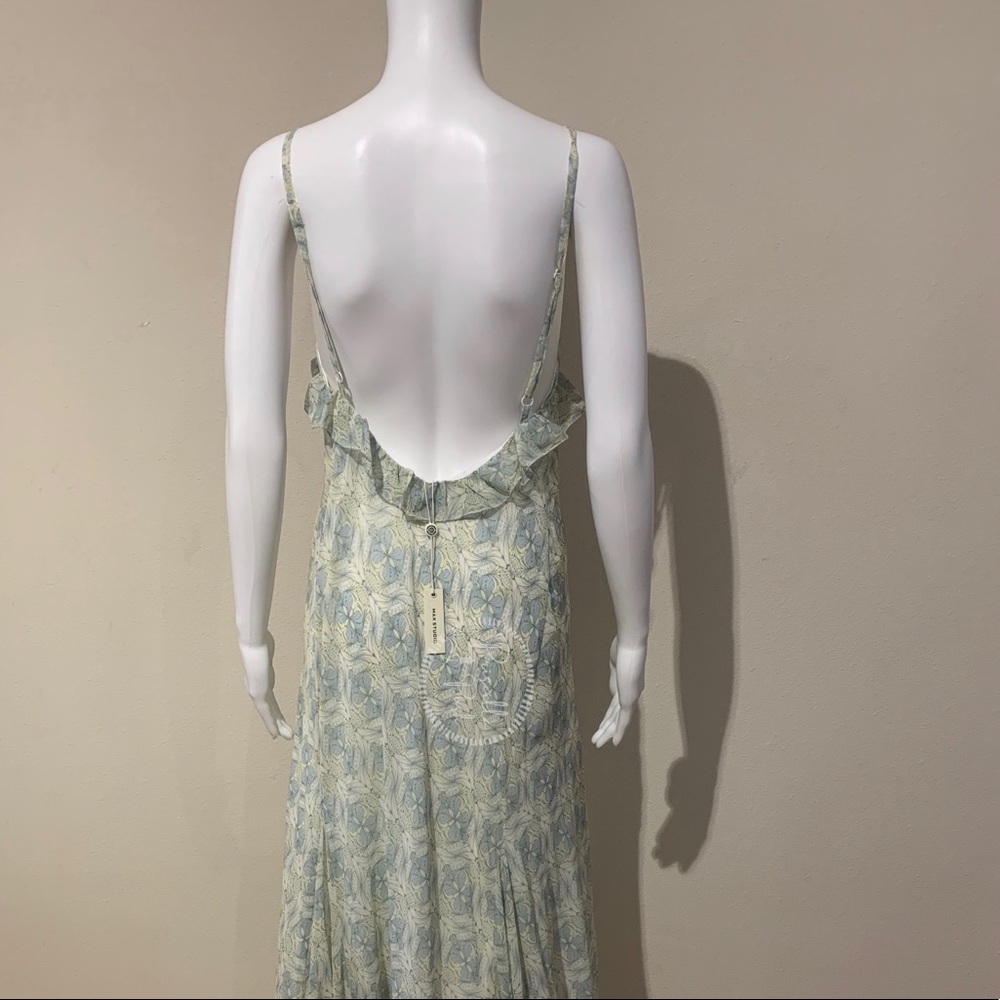 NWT Max Studio Printed Textured Ruffle Maxi Dress - Picture 10 of 15